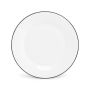 Teller flach 27cm black rim Basic White