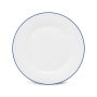 Plate 27cm blue rim Basic White