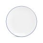 Plate 26,5cm coupe blue rim Basic White