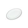 Serving dish 30,5x20,5xH2,5cm black rim Bistro
