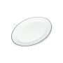 Serving dish 35x24xH2,5cm black rim Bistro