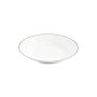 Assiette creuse 23xH4cm green rim Basic White