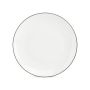Teller flach 26,5cm coupe green rim Basic White