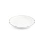 Bowl 27xH4cm coupe green rim Basic White