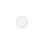 Teller flach 15cm burgundy rim Basic White