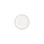 Teller flach 20cm burgundy rim Basic White