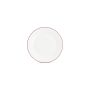 Teller flach 24cm burgundy rim Basic White