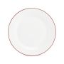 Teller flach 27cm burgundy rim Basic White