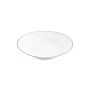 Assiette creuse 23xH4cm burgundy rim Basic White