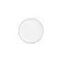 Teller flach 24cm coupe burgundy rim Basic White