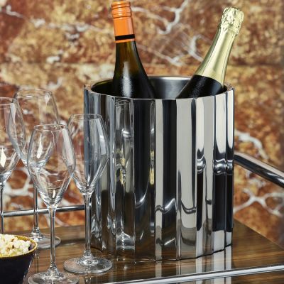 Champagne cooler 22xH23cm double wall Wave