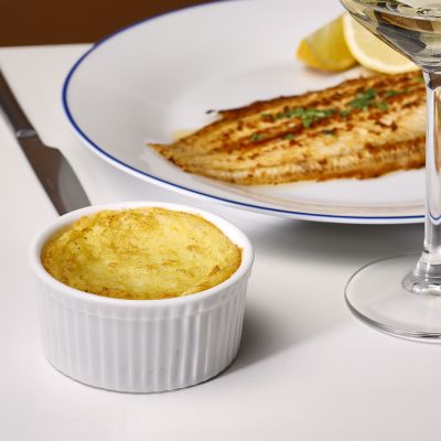 Baking dish 7xH3,5cm white Flavor