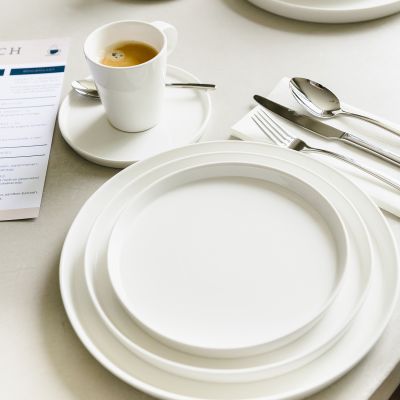 Plate 19xH2cm white Gusto