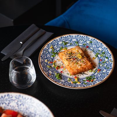 Assiette plate 27cm bleu Azul