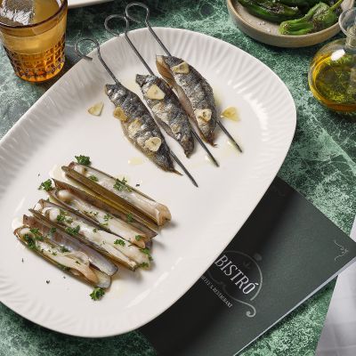 Serving dish 36x24cm white Vista