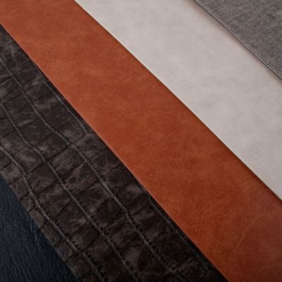 Placemat 43x30cm leather look dark brown Layer