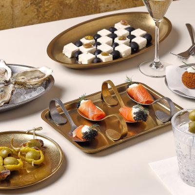 Aperolöffel rund antique silber Serve - Set/6