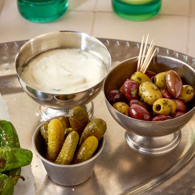 Ijscoupe 10xH7cm zilver Serve