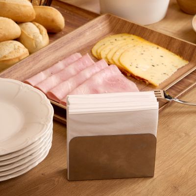 Servethouder 12,5x3,5xH10cm antique zilver Serve