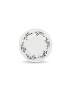 Assiette plate 20,5cm black flower Retro
