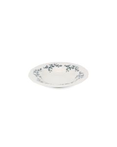 Assiette creuse 23,5/14xH4cm black flower Retro