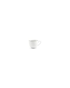Mokkatasse 10cl black rim Basic White