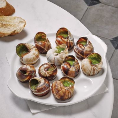 Plat à escargots 19,5cm blanc Appetite