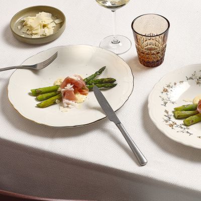 Assiette plate 27,5cm ivoire Retro