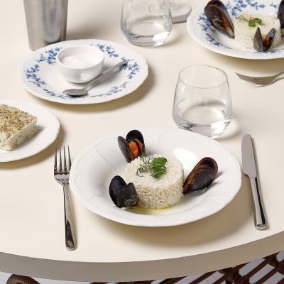 Assiette creuse 23,5/14xH4cm ivoire Retro