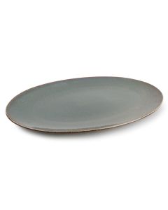Assiette plate 36x25,5cm vert Cirro