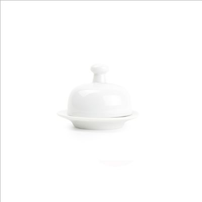 Butter dish 9,5xH7cm white Appetite