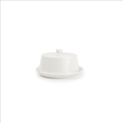 Butter dish 8xH4cm white Gusto