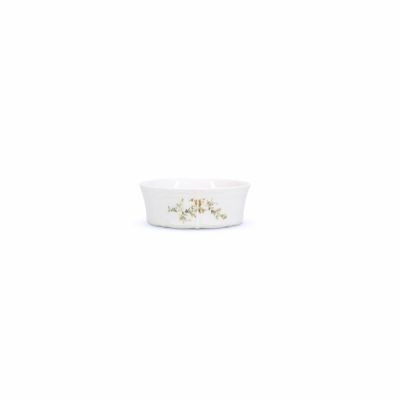 Bowl 13xH5cm brown flower Retro