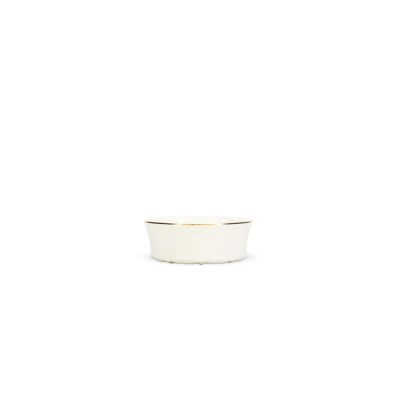 Bowl 13xH5cm with golden rim Retro