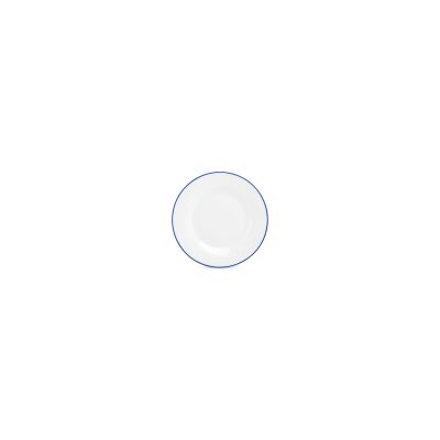 Plate 15cm blue rim Basic White