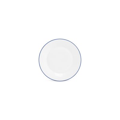Plate 24cm blue rim Basic White