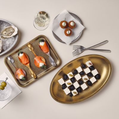 Aperolöffel oval antique gold Serve - Set/6