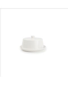 Butter dish 8xH4cm white Gusto