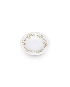 Deep plate 23,5/14xH4cm brown flower Retro