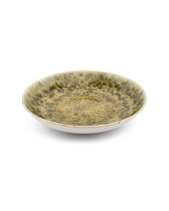 Deep plate 26xH4,5cm greenbrown Resto