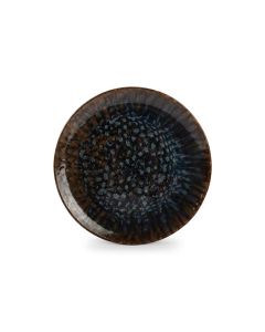 Assiette plate 30cm brun/bleu Resto