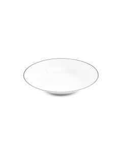 Assiette creuse 23xH4cm black rim Basic White