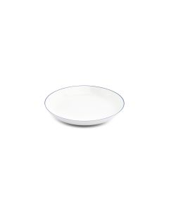 Assiette creuse 27xH4cm coupe blue rim Basic White