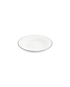 Deep plate 23,5xH4cm black rim Bistro