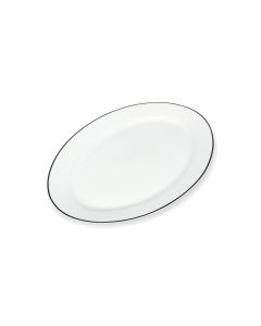 Servierschale 35x24xH2,5cm black rim Bistro