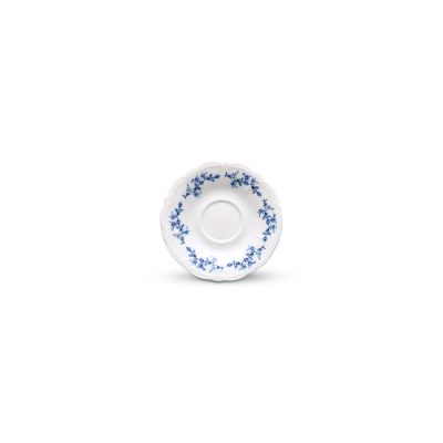 Soucoupe &agrave; moka 12cm blue flower Retro