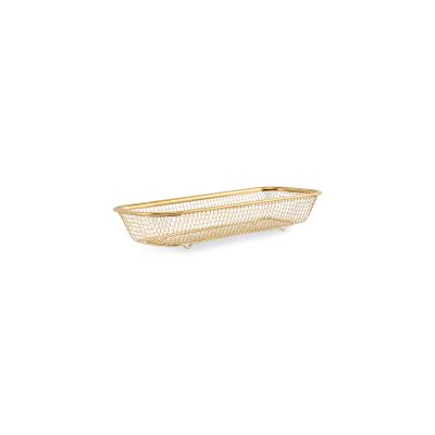 Drahtkorb 31x13xH5,5cm gold Serve
